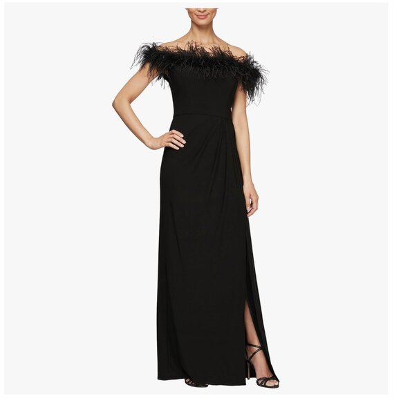 Alex Evenings Long Length Off The Shoulder Gown NWT - Picture 1 of 9